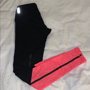 Zella Black and Orange Leggings - Size XXS